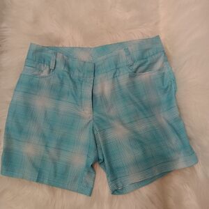 Women's Green Checkered Shorts